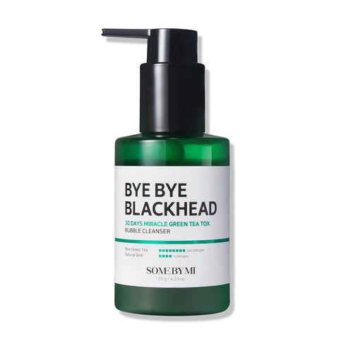 SOME BY MI Bye Bye Blackhead 30 Days Miracle Green Tea Tox Bubble Cleanser, 4.23 Oz