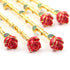 Rose Eye Makeup Brush Set - 5pcs Wand Brushes with Soft Synthetic Fiber for Eyebrow, Eyeshadow, Foundation, Gold