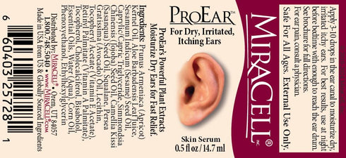 Miracell ProEar Ear Drops for Itchy Ears, 0.5oz, Ear Wax Softener for Adults and Babies