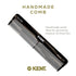 Kent 16TG Fine Tooth and Wide Tooth Comb - Handmade Styling Comb for All Hair Types, Grooming Combs