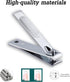 Nail Clipper Set, 6 Pcs Stainless Steel Toenail Clippers and PU Leather Manicure Set, Gift Ideas (Beige)