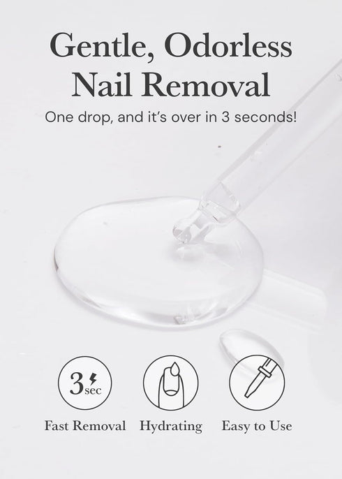 ohora Easy Peel Remover - Semi-Cured Gel Nail Strip Remover with Hygienic Dropper, Vegan, Cruelty-Free