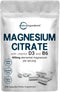 Magnesium Citrate 400mg with Vitamin D3 1000IU & B6, 240 Capsules, Non-GMO, Elemental Mineral & Vitamins Complex