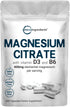 Magnesium Citrate 400mg with Vitamin D3 1000IU & B6, 240 Capsules, Non-GMO, Elemental Mineral & Vitamins Complex