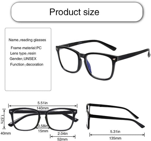 SIGVAN Progressive Multifocal Computer Glasses for Women Men, Blue Light Blocking Reading Glasses (2 Black, 2.75)