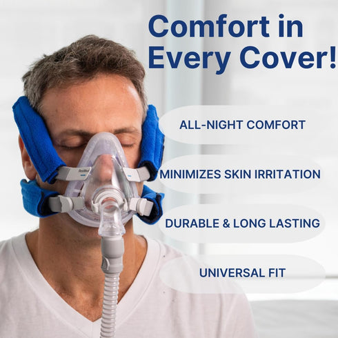 Snugell CPAP Headgear Strap Covers & Neck Pad Cushion, Ultra-Soft Fleece for Comfort & Skin Protection