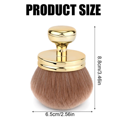 Large Self Tanning Brush, Oval Body Makeup Tan Brush with Wide Brush Head Self Tanner Brush Applicator Sunscreen Brush for Makeup Legs Arms Face Body (Gold)