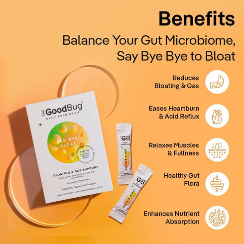Bye Bye Bloat Powder|Helps with Bloating, Gas & Heartburn | 30 Days Pack