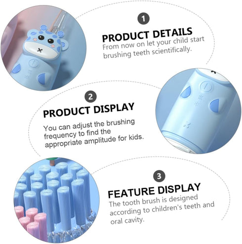 Sonic Electric Toothbrush with Frequency Soft Bristles for Sensitive Gums Ergonomic Handle Non Rechargeable Cleaning