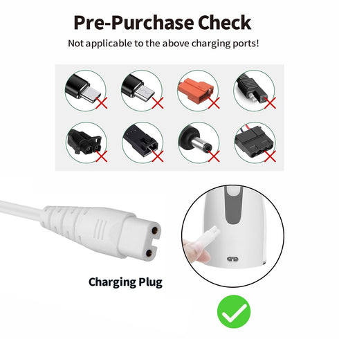 USB Charging Cable for Water Flosser, Portable Cordless Oral Irrigator Replacement Charger for Nicwell, Fairywill,