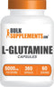 BulkSupplements.com L-Glutamine Capsules, Glutamine Supplement 5000mg, Gluten Free, 6 Capsules per Serving, 340