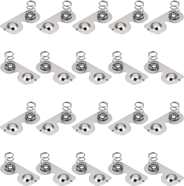 Fielect 20Pcs AA Battery Spring Plate Positive Negative Conversion Spring Contact Nickeling Plate
