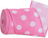 TONIFUL 2.5 Inch Wired Edge Ribbon, Baby Pink Polka Dots Burlap Ribbon for Gift Wrapping, Wreath Bows Making