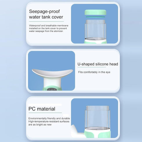 JBGYNU 20ml 3 Nano Eye Mist Sprayer, Eye Steamer for Dry Eye, Water Tank Capacity, with Cold & Hot Compress Modes