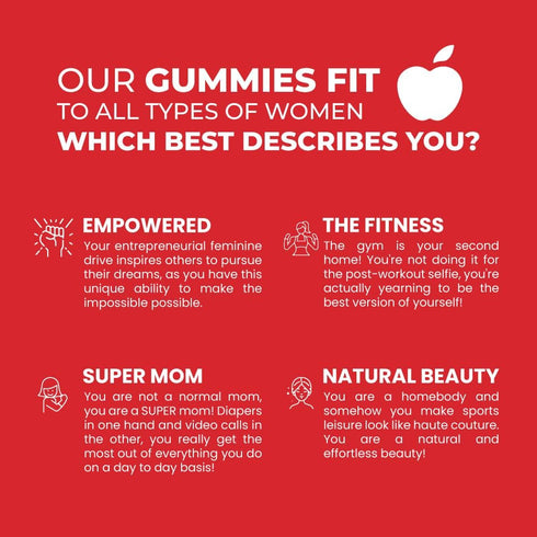 Gummies 60 Gummies B12 Apple Cider Vinegar - - Vitamins - Natural Fruit Flavor - Gluten Free & Non GMO - Vitamin