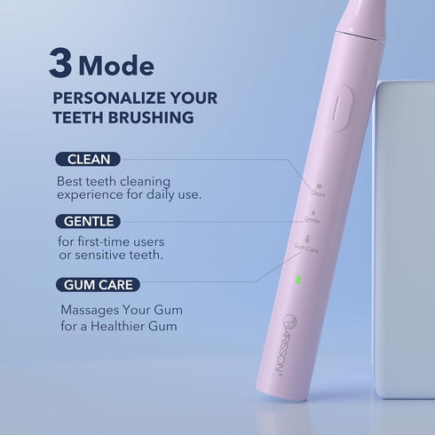 ARISSON Sonic Electric Toothbrush for Adults and Kids, 40,000 VPM, Cotton Candy - 1.5H Fast Charge