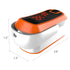 MIBEST Orange LED Finger Pulse Oximeter, Blood Oxygen Saturation Monitor, Portable Oxygen Sensor with Batteries and