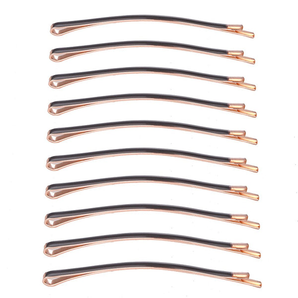 Yishenyishi Pack of 10 Curved Jumbo Bobby Pins, Hair Clips (Gray)