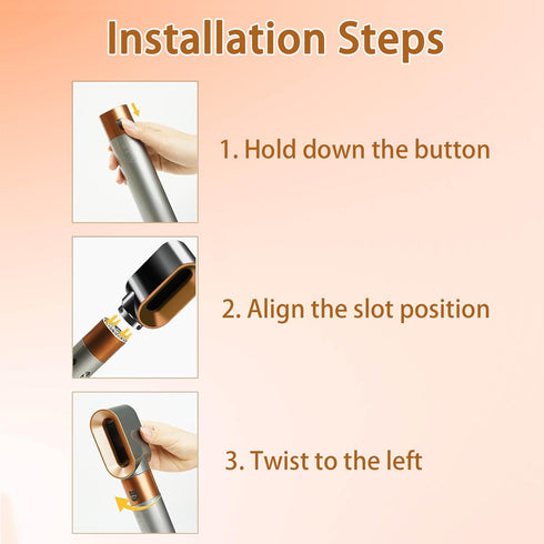 Pre-Styling Dryer Attachment Nozzle for Dyson Airwrap Styler, Accessories Part No. 969759-01, Nickel/Copper