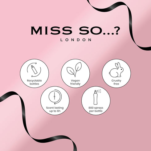 So…?...? Miss Set - Perfumes for Women, Floral, Fruity & Vanilla Notes - 800 Sprays - 3 pcs Gift Set