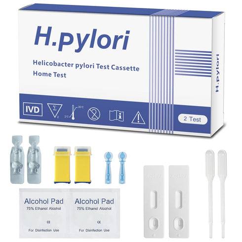 H Pylori Test Kit at Home - Helicobacter Pylori Self-Test Kit, Fast and Accurate Results in 10-15 Minutes