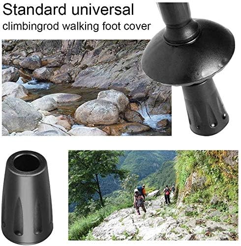 Hiking Pole Replacement Tips, 16 Pack Rubber Tips for Walking Sticks, Trekking Pole End Protectors