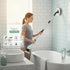 IPX7 8 Cordless Electric Spin Scrubber - Waterproof, LCD Display, Brush Heads, Adjustable Extension Handle, for Shower