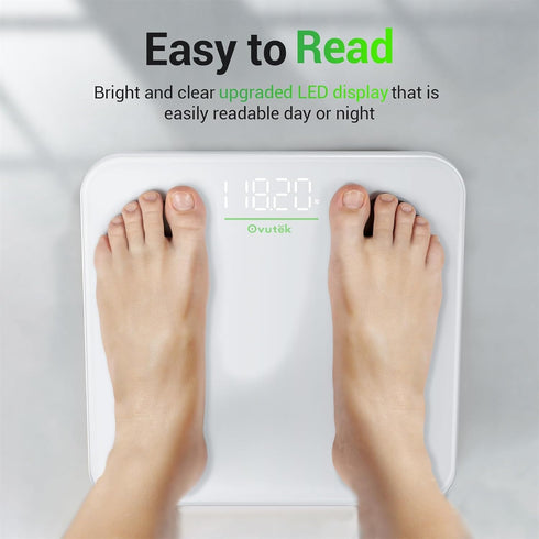 Bathroom Scale for Body Weight, Highly Accurate Digital Weighing Machine, Compact Size, LED Display