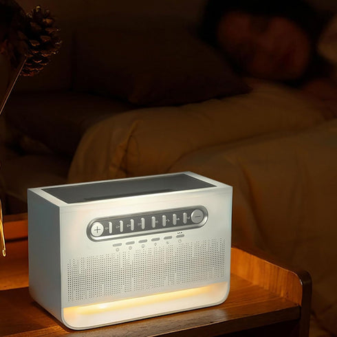 RASTKY 7 200ML Quiet Aromatherapy Oil Diffuser with Speaker Color White Noise Machine for Home, PP Material
