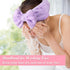 Shintop Spa Headband, Soft Makeup Headband with Cute Bow for Skincare, Facial Mask, Showers (Purple)