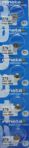 Renata 5 379 SR521SW Silver Oxide Zero Mercury Electronic Batteries