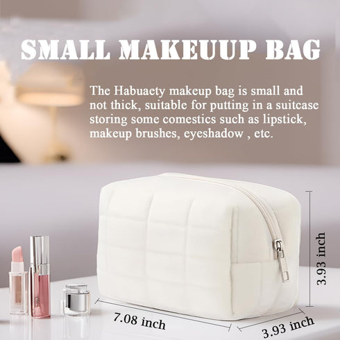 Make Up Bag Small Makeup Cosmetic Bags for Purse Women Y2k Checkered Travel Makeup Pouch