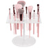 54 Holes Acrylic Brush Holder, Collapsible Makeup Brush Dryer Stand for Makeup Lovers (White)