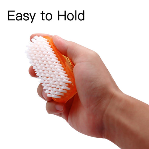 Nail Brush Two Sided Hand Fingernail Scrub Brushes - Soft Stiff Bristles for Cleaning Nails and Toes, 4 PCS