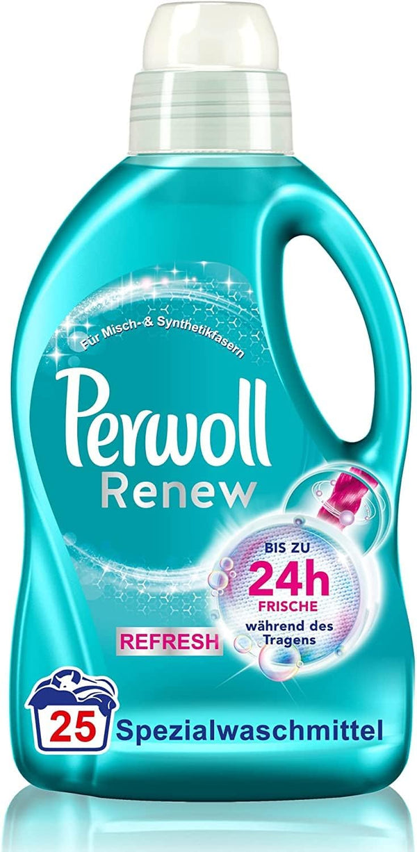 Perwoll Renew Refresh (25 Washes), Liquid Detergent for White and Colored Laundry, With