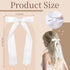 VOBOBE 4PCS Hair Bows for Women Girls, Black White Satin Tassel Bowknot Hair Clips Barrettes with Long Tail