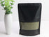 50pcs Black Kraft Paper Stand Up Pouches, 7x10inch Ziplock Food Storage Bags with Matte Window