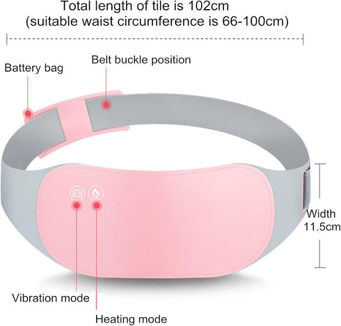 Gutecomuik 3 3 Portable Menstrual Heating Pad, Fast Heating Wrap Belt with Heat Levels and Massage Modes for Period