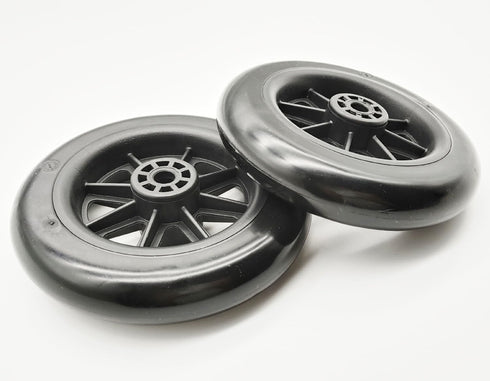 Universal Walker Replacement Wheels, 5” Caster Wheels, 5/16" (8MM) Axle Mounting Hole, 30MM Shaft Height, 1 Pair, Black