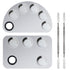 Professional Stainless Steel Makeup Palette, 2 Pieces Cosmetic Palette with Spatula Tool for Nail-art Mixing