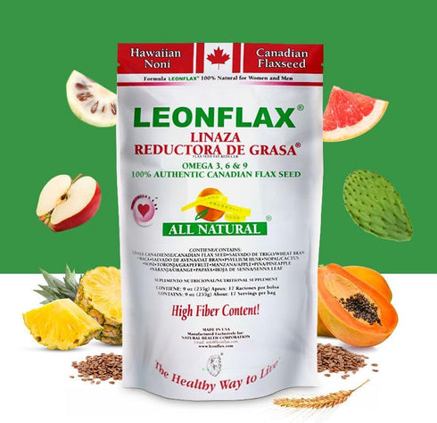 Leonflax 100% Authentic Canadian Flax Seed, 18 Oz Bag, All-Natural Dietary Supplement for Digestive Health