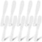 10 Pcs Plastic Cosmetic Spatula, Jelly Mask Applicator, Disposable Skincare Lotion Spatulas for Facials (White)