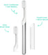 Quip Sonic Toothbrush for Adults, Timer, Extra Brush Head, Travel Cover Mount, Metal Handle, Silver