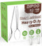 168pc Heavy Duty Clear Plastic Spoons, 6.8" Heat Resistant & BPA Free, Durable Disposable Cutlery for Party Supply