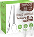 168pc Heavy Duty Clear Plastic Spoons, 6.8" Heat Resistant & BPA Free, Durable Disposable Cutlery for Party Supply