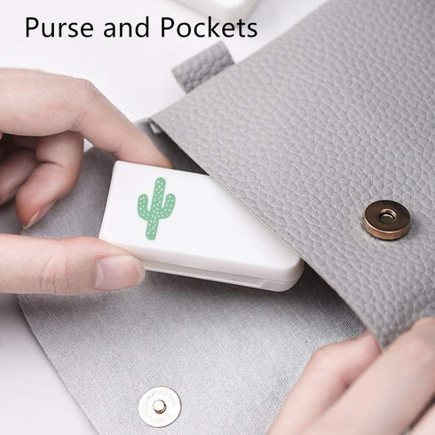 4 Pcs Daily Pill Box Case, Waterproof Medicine Organizer, Mini Pill Container for Travel Use