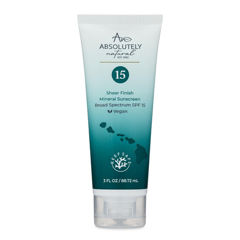 SPF 15 Mineral Sunscreen, Broad Spectrum Water Resistant Moisturizer Lotion for Body & Face, 3 Oz