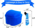 Dental Retainer Cup Holder, Mouthguard Cleaning Case with Strainer Basket for Travel Cleaning - Dark Blue
