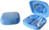 Contact Lens Case, 2 Pack Portable Box Kit with Mirror, Compact Soak Storage for Travel (Blue)