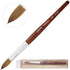 PANA Pure Kolinsky Hair Acrylic Nail Brush, Oval Crimped Shape with Mahogany Wood Handle (Size 6) for Nail Application